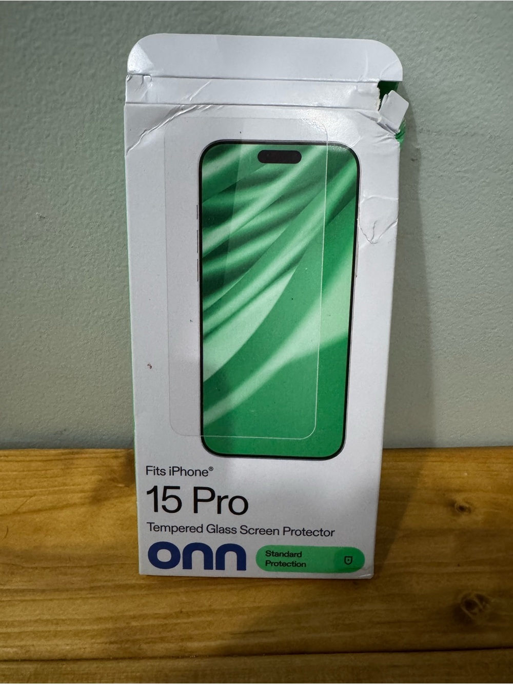 onn Green Tempered Glass Screen Protector for iPhone 15 Pro